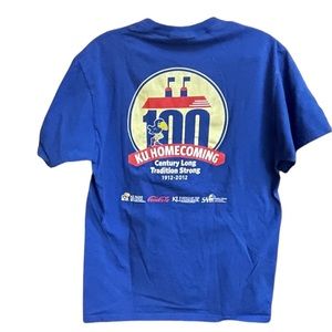 Fruit of the Loom 100th KU Jayhawk Homecoming Graphic Tee Unisex Size Medium